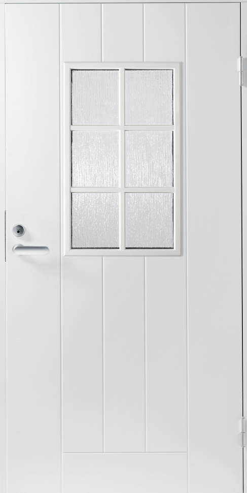 Белая входная дверь R0015