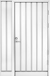 Белая входная дверь R1894 с глухой створкой фото 1 — Финдвери